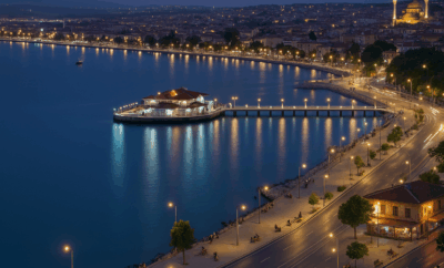 Evening View of İzmit, Turkey